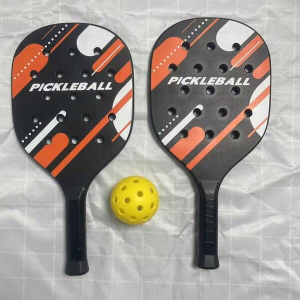1 set racchetta da pickleball e racchetta da spiaggia con palline, attrezzatura sportiva per fitness all'aperto [set include 2 racchette + 1 pallina]