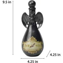 Halloween Home Decor Resin Bat Potion Bottles For Indoor Use Spooky Décor 4.25 X 4.25 X 9.5 Inches - 黑色 - 查看 3