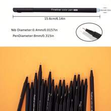 12pcs Fine Tip Colored Liner Pens, Student Art Outlining Pens For Children's Doodles, Drawings, Sketches, Manga, Journaling, Back To School Supplies