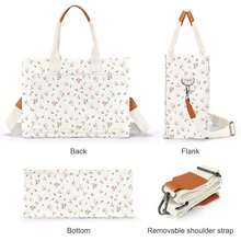 Canvas Tote Bag For Women With Pockets Crossbody Bag Tote Shoulder Handbags Casual Work Bags Everything Tote Bag - 小粉花 - 查看 4