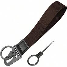 Universal Wrist Key Lanyard| Hands-Free Anti-Loss Strap, Adjustable & Unisex For Sports, Work & Outdoors - 咖啡 - 查看 1