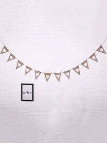 Rustic Heart Burlap Triangle Flags - DIY Party & Wedding Decor, Background Photography Decor Bunting,Perfect For Outdoor Events, Anniversaries, Birthdays, Halloween, Christmas, Valentine's Day - Multicolor - View 4