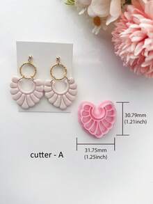 Boho linjer former mjuk lerform, retro präglingsset polymerlera utskärare, lera örhängesutskärare för polymerlera smyckestillverkning, polymerlera örhängesstämpelverktyg, lera smyckestillverkningssats, lera örhängesformar, gör-det-själv örhängespresent - Rosa - Visa 5