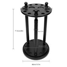 9 Pool Stick Holder, Revolving Billiard Stick Cue Rack, Wood Billiard Cue Rack - 9 Holes Wooden Pool Cue Rack Floor Free Standing Pool Stick Holder Stable
