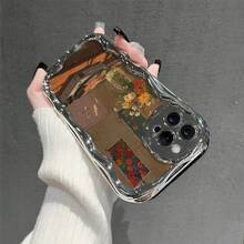 Funda para teléfono 1 pieza de TPU diseñado para teléfono con ondas galvanizadas, evita el desgaste, disipación de calor transpirable y a prueba de polvo, adecuado 11, 12, 13, 14, 15, 16 Plus Pro Promax XSMAX X/XS - Blanco - Ver 4