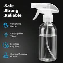 Spray Bottle Multifunctional Reusable Watering Can Can Be Used For Cleaning, Gardening, Hair Salon, Beauty, Bathroom Cleaning, Dispensing Bottle, Clear Color, 250ml Spray Bottle - 無色 - 查看 4
