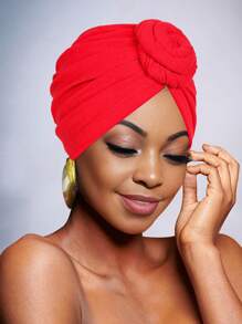 Awegeo 女士纯色头巾，带装饰细节 - 休闲时尚头巾，适合居家和日常佩戴 - 彩色 - 查看 8