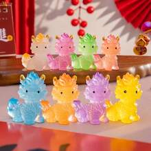 20/40pcs Glow-In-The-Dark Mini Dragon Collectibles, Fantasy Resin Home Decor Figurines, Car Interior Decoration, Desk Micro Ornaments