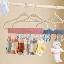 1pc Cloth Hanger Foldable For Travel And Everyday Hanging Solutions, Portable Lightweight Garment Organizer For Home Bathroom And Laundry, Collapsible Drying Rack With Clips For Quick Drying Of Delicates, Space-Saving Clothes Hanger With Frame, Multi-Functional Travel Closet Accessory For Wardrobe Organization And Efficient Air-Drying