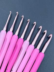 8件套初学者钩针编织套装 - 包含全套钩针、毛线、图样和配件 - DIY编织工艺品，多种尺寸：2.5毫米、3.0毫米、3.5毫米、4.0毫米、4.5毫米、5.0毫米、5.5毫米、6.0毫米 - 彩色 - 查看 2