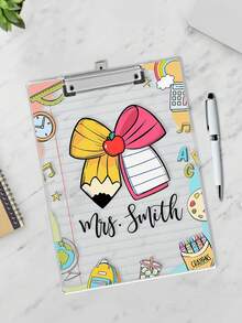1pc Customized Personalized Teacher, Teacher Gifts, Back To School, Custom Clipboard With Teacher Name, School Supplies, New Teacher Gift, Personalized Gifts, Holiday Decorations, Office Decor, Father's Day Gift, Teacher Appreciation, Thoughtful Gift - Multicolor - View 10