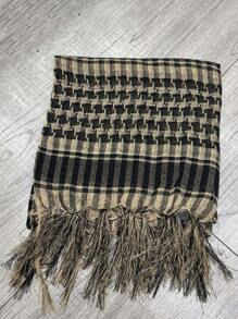 1pc Tactical Desert Military Camouflage Headscarves For Men And Women, Tactical Mesh Camouflage Scarves, Motorcycle Masks, Cycling Arab Scarves, Summer Headscarves, Used For War Games, Sports And Other Outdoor Activities.Halloween