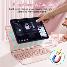 DANYCASE 背光智能键盘保护套，兼容 iPad (A16) 2025、第十代、10.9 英寸 iPad Air（第四/五代）、11 英寸 iPad Air M2/M3、13 英寸 iPad Air M2/M3、11 英寸 iPad Pro（第二/三/四代）、12.9 英寸 iPad Pro（第四/五/六代），磁吸式键盘保护套