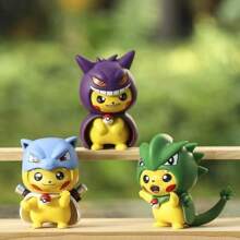 pokemon Ice Cream Series Figurine Pikachu , Duck, Beast, Sweet Cone Ornament Gift(This Has Some Flaws)