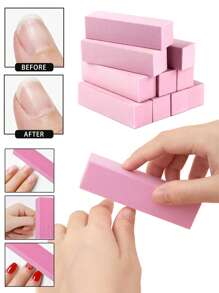 10/6/2 件指甲抛光块,适用于水晶甲和天然甲,4 面打磨抛光块,适用于凝胶甲,指甲油抛光锉刀套装,专业美甲抛光机抛光块,散装中粗砂