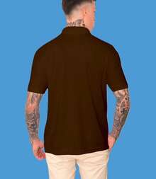Men's Basic UNISEX POLO Shirt - Coffee Brown - View 5