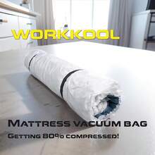 WORKKOOL - Bolsa de colchón al aspiradora para mudanza, bolsas selladas al aspiradora para almacenamiento de colchones, bolsa de compresión de colchón para fácil movimiento y almacenamiento, bolsa de - REY/CAL-REY - Ver 4