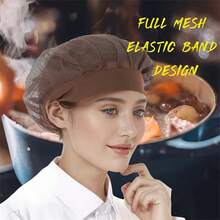 1pc Breathable Mesh Anti-Dust Hat For Cafeteria, Restaurant, Factory, Worksite, Kitchen, Chef, Non-Slip Sweatband, Suitable For Cooking, Dustproof, Oil-Proof, Breathable - Multicolor - View 12