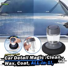 Kit de Cera para Coche 5 en 1 con Buffer y Herramienta de Reparación de Arañazos - Kit Profesional de Detallado de Coches con Cera, Pulidora, Recubridor, Removedor de Arañazos - Sistema Todo en Uno para el Cuidado del Coche para Vidrio, Plástico, Pulido, Recubrimiento y Removedor de Arañazos - Ideal para Vidrio de Coche, Interior de Plástico - 1 pieza - Ver 9