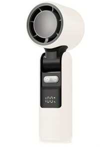 1pc Digital Display Foldable Lce Cooling Fan USB Rechargeable 100 High Speed Mini Fan Hand Held Fanportable Fan