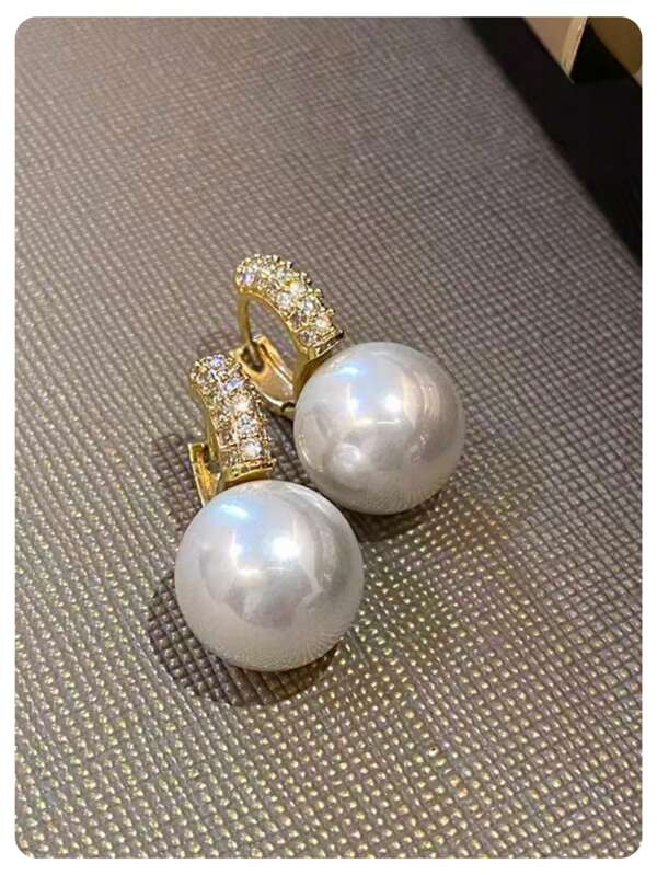 1 Pair Fashionable Sweet Office Lady Quality Pearl Personalized Earrings For Women