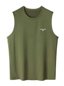 男士夏季海鸥印花休闲无袖背心