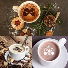 25pcs Coffee Stencils DIY Fancy Coffee Printing Model Foam Spray Cake Stencil Coffee Drawing Cappuccino Mold Birthday Cake Stencils Cookie Coffee Stencils Templates Latte Art Painting Reusable Baking Powdered Sieve Tool,Suitable For Halloween, Christmas, Thanksgiving