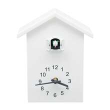 Quartz Clock Cuckoo Clock With Working Bird 20x25cm Cookoo Clocks For Wall Cookoo Clock With Working Bird Minimalist Design Bedroom Decor Stylish Living Room - White - View 9