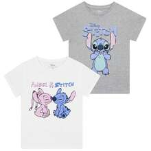 Disney Lilo & Stitch T-Shirts (2 Pack) | Stitch Girls' T-Shirt Set | Kids' Clothing Sets - Multicolor - View 1
