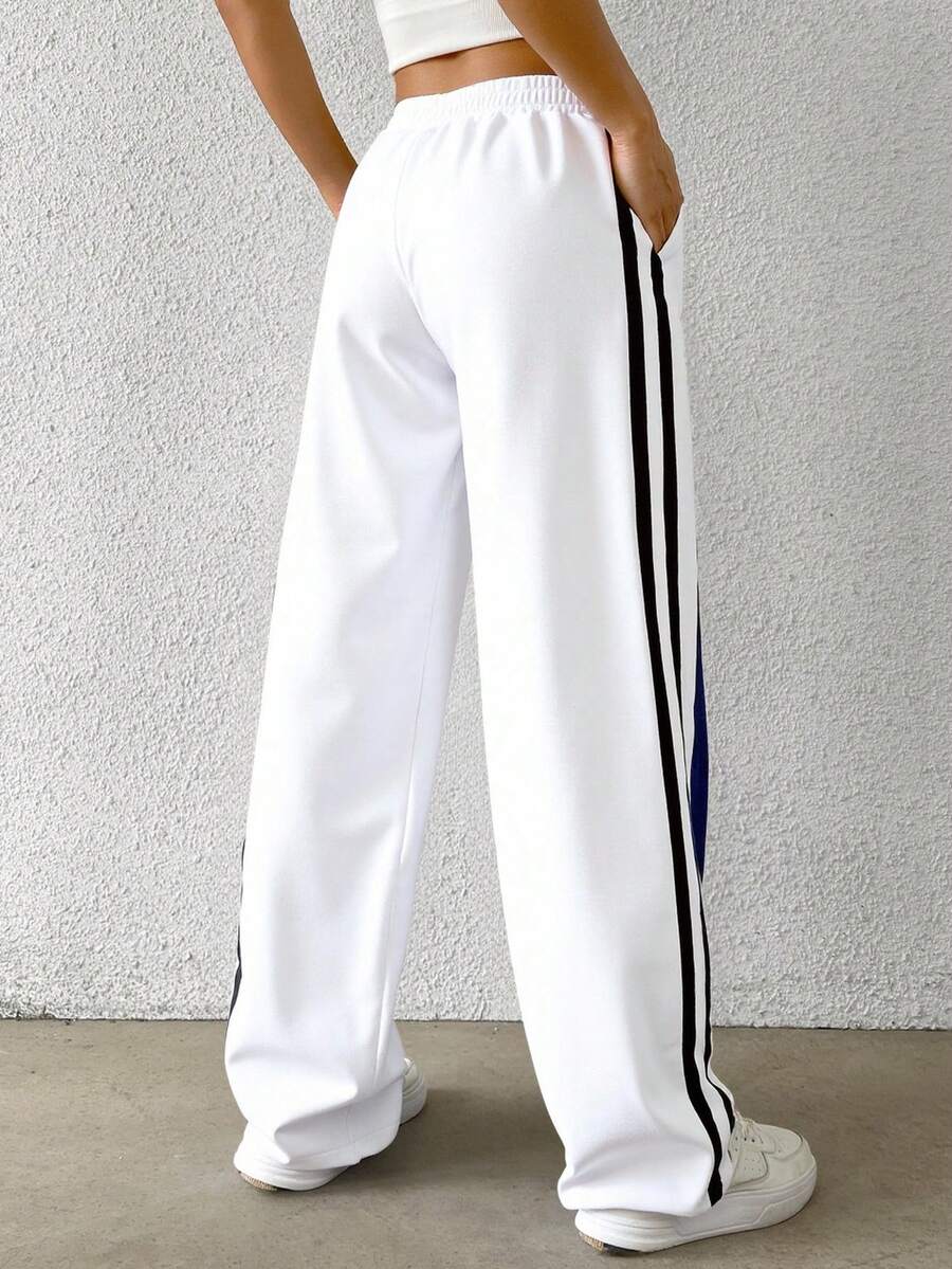 Pantalón Denim Bicolor Casual Dulce Sexy Mezclilla Jeans Diario Vacaciones viaje - Negro - Ver 1