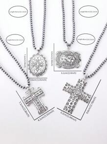 1 pezzo Collana vintage con pendente in stile europeo minimalista con motivo geometrico in perline CCB, design unisex