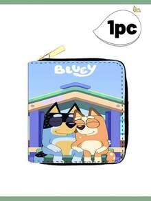 Bluey 卡通钱包 便携小钱包 短款拉链包 零钱包 证件包