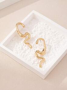 1pair Asymmetrical Personalized Earrings, European And American Style - Irregular Earrings - View 19