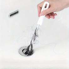 2 件 45 厘米排水管清洁器，柔性排水刷，适用于浴室水槽、浴缸、淋浴、柔性排水钻、毛发堵塞清除工具，适用于水槽、浴室、淋浴排水管