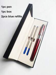 精美钢笔套装，办公商务圆珠笔签名笔和圆珠笔黑色笔芯/蓝色笔芯，0.5mm/1.0mm笔尖，黑色经典礼盒，男女皆宜的书写礼物 - 626套裝 - 查看 34
