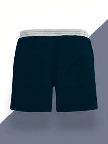 Men's Summer Printed Pattern Drawstring Waist Slant Pocket Hawaiian Quick-Dry Double-Layer Mesh Lined Shorts, Seagull Contrast Color 3D Artistic Print, Fashionable Casual Beach Resort Swim Trunks