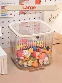 1pc Acrylic Transparent Flip-Top Organizer Box, Drawer Storage Holder, Vanity Desktop Makeup Jewelry Box, Suitable For Dressing Table, Bedroom, Mother's Day Gift