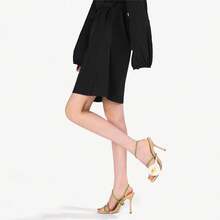 Flower Heel Shoes For Women Calla Lily Strap Open Toe Slip-On Floral Stiletto Sandals Wedding Party Dress Shoes - Khỏa thân - Xem 4