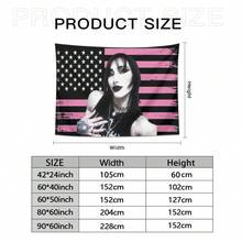 Music Album Poster Tapestry Rhea Flag Ripley For Living Room Bedroom Wall Hanging For Friends Pink Gift - White - View 5