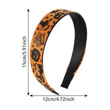 1pc New Festive Atmosphere Headband, Versatile Printed Ghost High Crown Wide-Brim Headpiece - Multicolor - View 6