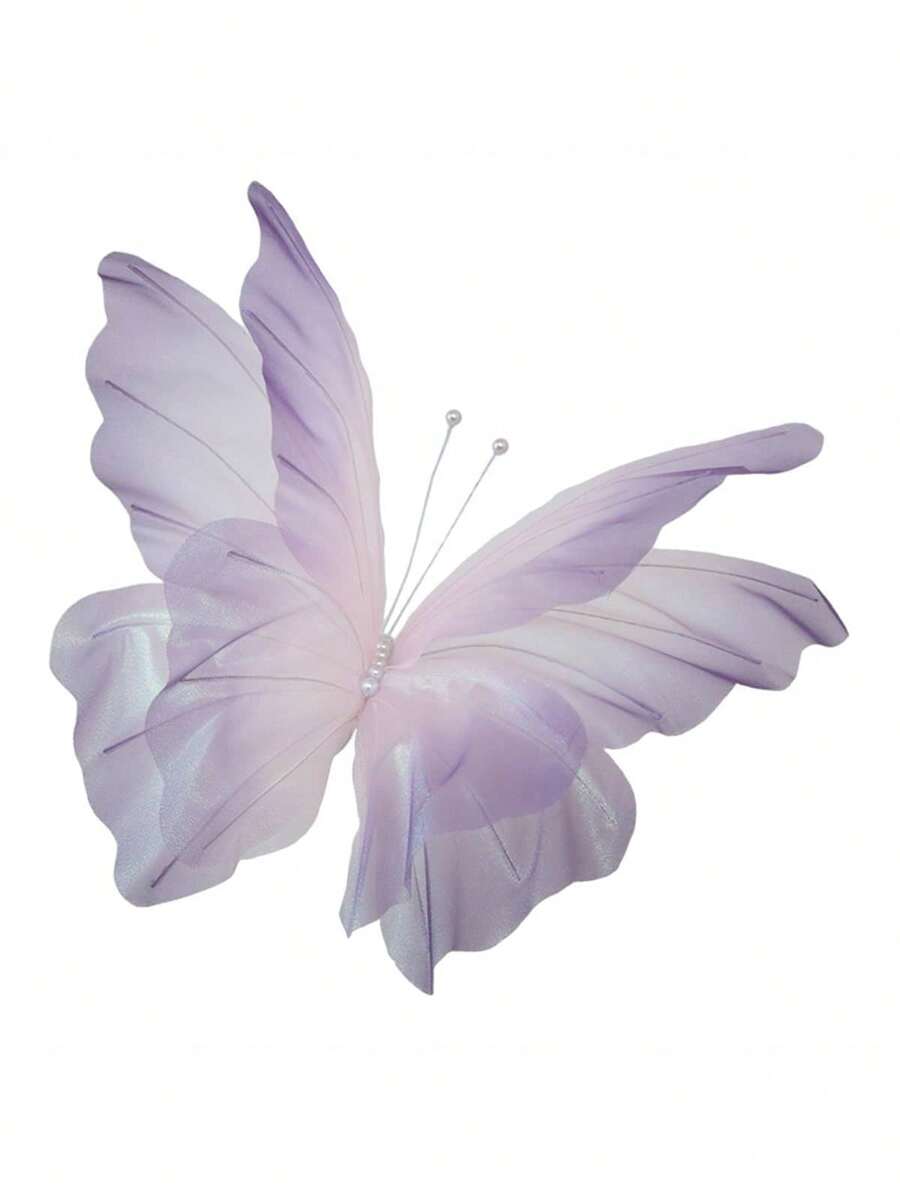 1 pieza Bandera decorativa grande de 50 cm de estilo bohemio con mariposa 3D de tela - Decoración artificial de flores románticas para bodas, hogar y exteriores - Se puede usar para Pascua, Acción de Gracias, Día de la Madre, cumpleaños. Para decoración de jardín, flores artificiales, decoración otoñal del hogar, plantas, flores falsas, plantas falsas, accesorios de dormitorio, decoraciones de boda, decoración de pared, accesorios de jardín, decoración del hogar para la sala de estar.