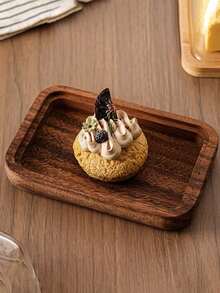 1 件豪华木质茶盘，餐厅盛放奶酪、黄油、小吃、蛋糕、甜点的盘子 - 彩色 - 查看 4