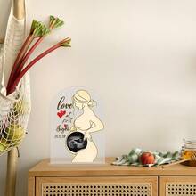 1 件超声波图片亚克力标志框套装，用于怀孕公告或婴儿出生装饰、婴儿洗礼装饰、家庭礼物、婴儿洗礼礼物