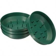 Elegant Round Plastic Bowl 6.5 Inch Flower Stand For Tabletop Decorations Green Set Of 4 - Green - View 1