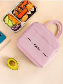 Spersonalizowana torba na lunch z nadrukiem, duża torba bento, izolowana torba na lunch, poręczny aluminiowy worek chłodzący, torba na lunch, torba piknikowa, odpowiednia dla studentów i pracowników umysłowych. Nadaje się do biura, na uniwersytet, do pracy, biznesu, dojazdów do pracy, na zewnątrz, w podróży i na piknik. Świetny prezent dla dziewczyny, przyjaciół, rodziny i rodziców.