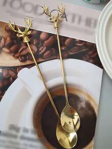 2pcs Flower Detail Spoon,Kitchen,Christmas Gift,School Supplies