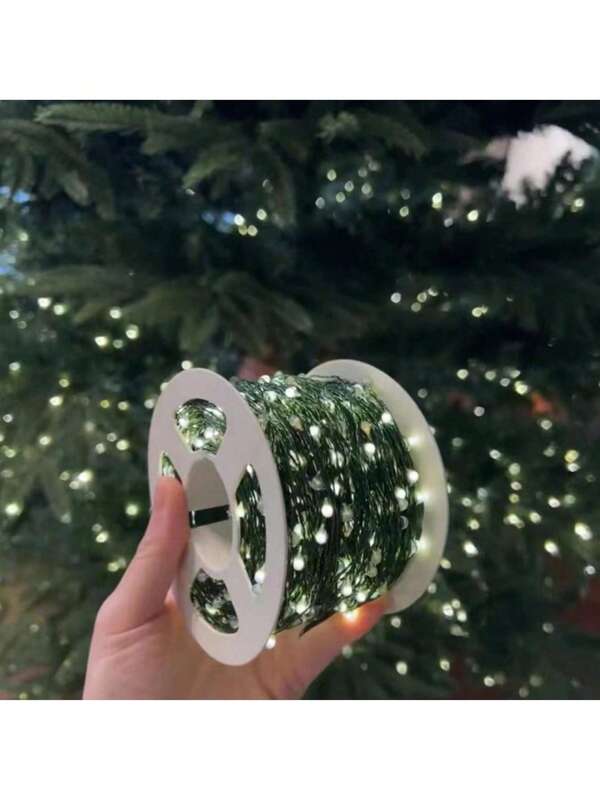 10 Meter 100 LED Copper Wire Light String, Christmas Tree Decoration Light String, Starry Sky Series, (15) Rattan Lights Can Be Used For Christmas Tree Decoration,Decorative Ambient Light, Balloon Decorative Small Light String, Luminous Line, Gift Decorative Light, Birthday Scene Decorative Light