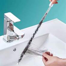 2 件 45 厘米排水管清洁器，柔性排水刷，适用于浴室水槽、浴缸、淋浴、柔性排水钻、毛发堵塞清除工具，适用于水槽、浴室、淋浴排水管