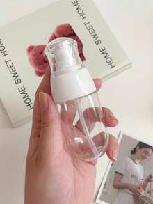 3pcs/1pc Home Skincare Moisturizing Spray Bottles, 60ml/120ml, Portable Travel Refillable Cosmetic Containers, Transparent Thick PET Spray Bottles, Press Type Lotion/Perfume Sample Empty Bottles, Multi-Purpose /Insect Repellent Containers - Clear - View 8