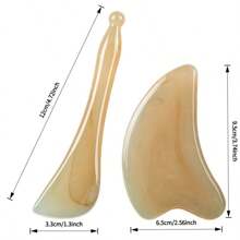1 pezzo Utensile da massaggio Gua Sha per il viso da donna, tavoletta di massaggio a forma di corno di bue simulato per il corpo intero, massaggiatore di agopressione dei meridiani